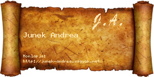 Junek Andrea névjegykártya