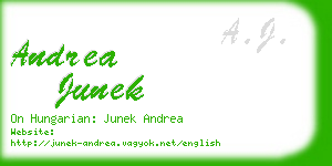 andrea junek business card